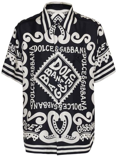 Chemise En Sergé De Soie Imprimé Bandana - DOLCE & GABBANA - Modalova