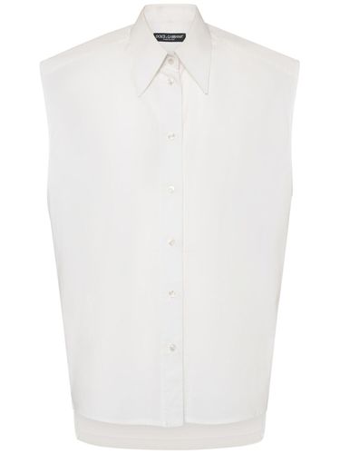 Chemise Sans Manches En Popeline - DOLCE & GABBANA - Modalova