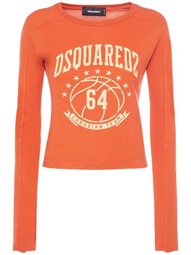 Haut En Jersey De Coton Imprimé Logo - DSQUARED2 - Modalova