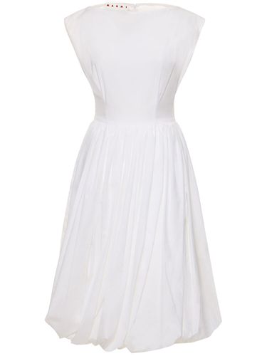 Robe Midi En Popeline De Coton Sans Manches - MARNI - Modalova