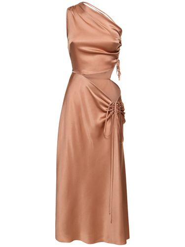 Robe Midi Asymétrique En Satin Ajouré - ALBERTA FERRETTI - Modalova