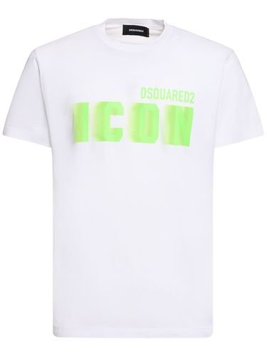 T-shirt En Coton Imprimé Icon - DSQUARED2 - Modalova