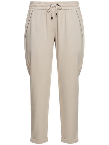 Jogging En Jersey De Coton Embelli - BRUNELLO CUCINELLI - Modalova