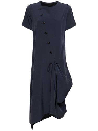 Robe Asymétrique Boutonnée En Crêpe De Chine - YOHJI YAMAMOTO - Modalova