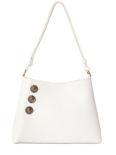 Sac Porté Épaule En Cuir Grainé Emblem - BALMAIN - Modalova