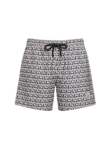 Short De Bain En Tissu Technique À Monogramme - MONCLER - Modalova