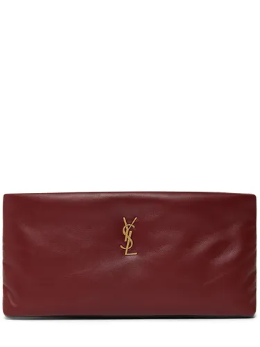 Pochette Longue Zippée En Cuir Calypso - SAINT LAURENT - Modalova