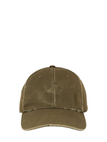 Casquette En Denim Délavé - SAINT LAURENT - Modalova