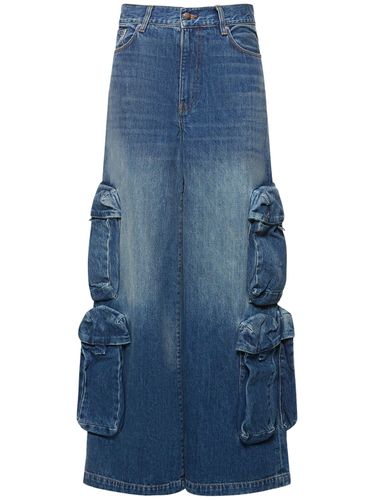 Jean Cargo En Denim Taille Haute - AMIRI - Modalova