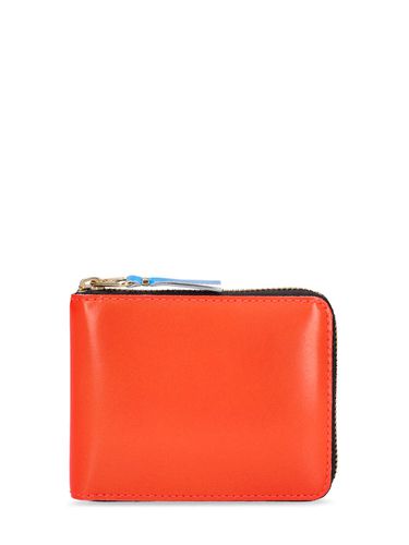 Portefeuille Zippé En Cuir Super Fluo - COMME DES GARÇONS WALLET - Modalova