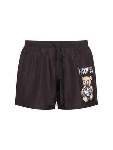 Short De Bain En Nylon Imprimé Teddy - MOSCHINO - Modalova