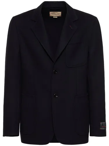 Blazer Formel En Laine Mélangée Palma - GUCCI - Modalova