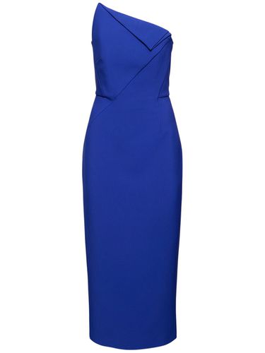 Robe Midi Asymétrique En Crêpe Sans Bretelles - ROLAND MOURET - Modalova