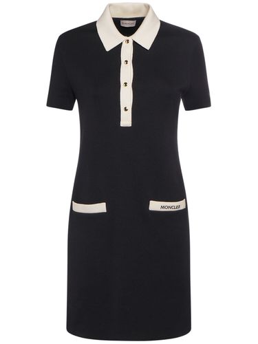 Robe Polo En Coton Mélangé - MONCLER - Modalova