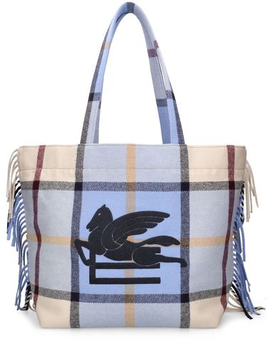 Sac Cabas En Laine Tartan - ETRO - Modalova