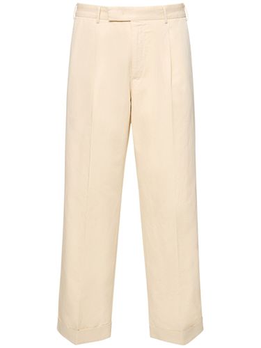 Pantalon En Gabardine De Coton Et Lin Quindici - PT TORINO - Modalova