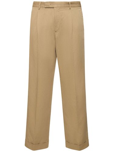 Pantalon En Gabardine De Coton Et Lin Quindici - PT TORINO - Modalova