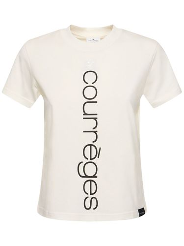 T-shirt En Jersey De Coton À Logo - COURREGES - Modalova