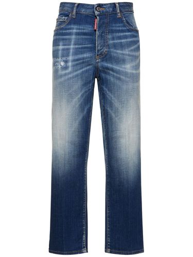 Jean Court En Denim Taille Haute Boston - DSQUARED2 - Modalova