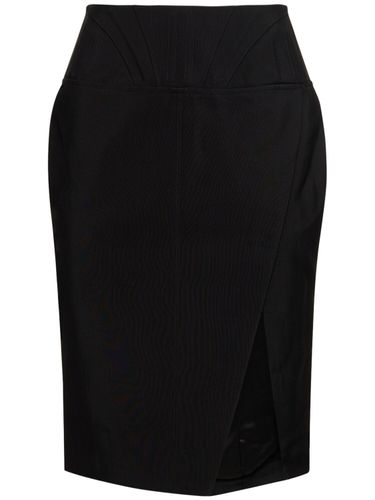 Jupe Midi En Viscose Fluide Épaisse - MUGLER - Modalova