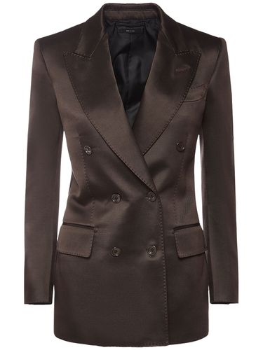 Blazer En Sergé De Laine Mélangée - TOM FORD - Modalova