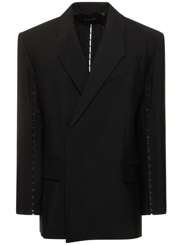 Veste Oversize À Boutonnage Simple Avec Crochets - MUGLER - Modalova