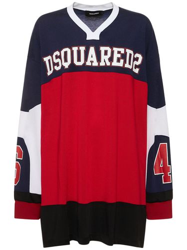 Robe Sweat En Jersey De Coton Imprimé Logo - DSQUARED2 - Modalova