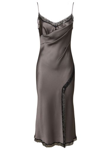 Robe Midi En Satin Et Dentelle - ALBERTA FERRETTI - Modalova