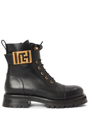 Bottes Combat En Cuir Ranger 40 Mm - BALMAIN - Modalova