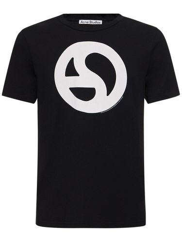 T-shirt En Coton Mélangé À Monogramme Everest - ACNE STUDIOS - Modalova