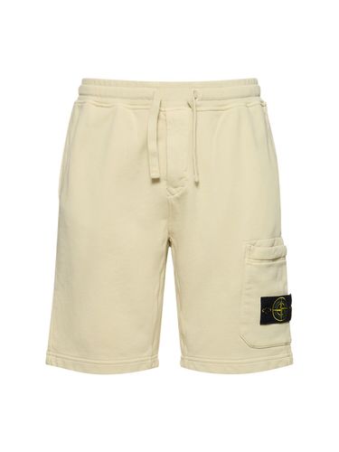 Short En Molleton De Coton Brossé - STONE ISLAND - Modalova