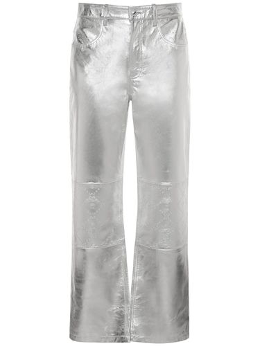 Pantalon Ample En Cuir Embossé - MARINE SERRE - Modalova