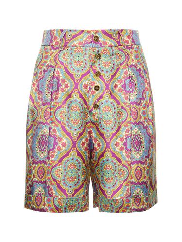 Short Taille Haute En Soie Imprimée - ETRO - Modalova