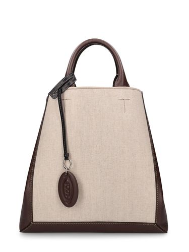 Sac Cabas Moyen En Toile - TOD'S - Modalova