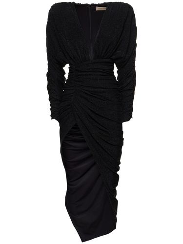 Robe Longue En Jersey De Lurex Drapé - ALEXANDRE VAUTHIER - Modalova