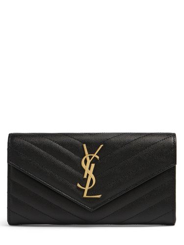 Grand Portefeuille En Cuir Matelassé À Monogramme - SAINT LAURENT - Modalova