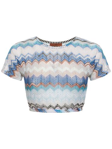 Crop Top En Crochet De Lurex À Chevrons - MISSONI - Modalova