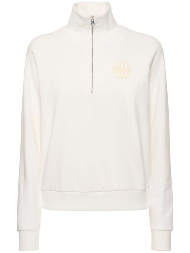 Sweat-shirt À Demi-zippé En Coton Éponge - TORY SPORT - Modalova