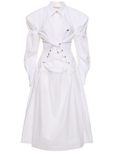 Robe Chemise Midi À Lacets En Coton Kate - VIVIENNE WESTWOOD - Modalova