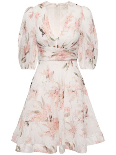 Robe Courte À Manches Bouffantes - ZIMMERMANN - Modalova