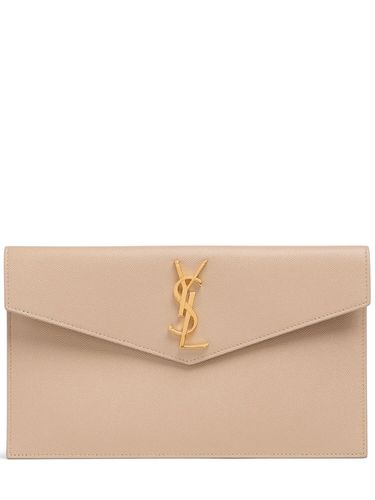 Pochette En Cuir Uptown - SAINT LAURENT - Modalova