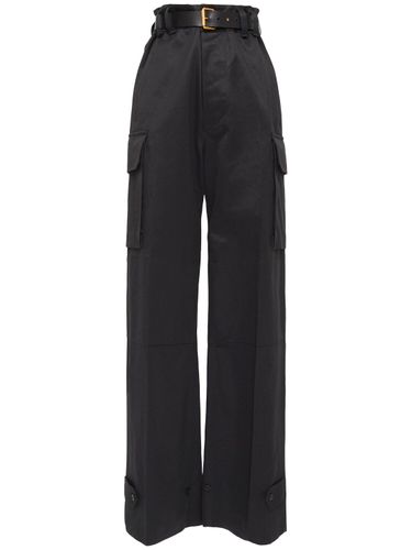 Pantalon En Gabardine De Coton - SAINT LAURENT - Modalova