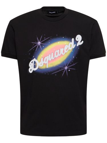 T-shirt En Jersey De Coton Imprimé - DSQUARED2 - Modalova