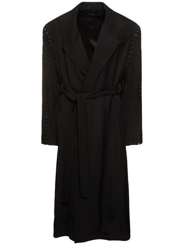 Manteau Oversize En Gabardine & Ceinture - MUGLER - Modalova