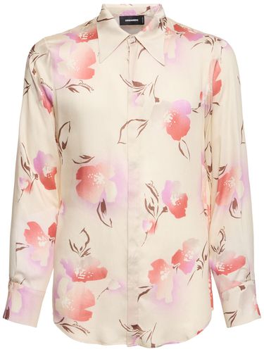 Chemise En Viscose Imprimé Floral - DSQUARED2 - Modalova