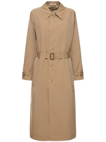 Trench-coat Long En Batiste De Coton Avec Ceinture - AURALEE - Modalova