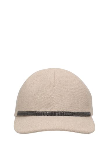 Casquette En Gabardine Embelli - BRUNELLO CUCINELLI - Modalova