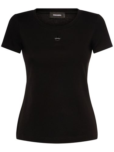 T-shirt En Coton Côtelé - DSQUARED2 - Modalova