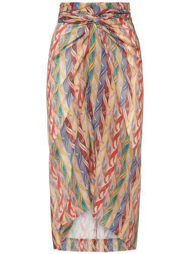 Jupe Sarong Midi En Soie Et Coton Imprimé - ETRO - Modalova