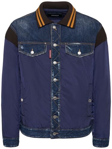 Veste Varsity En Denim Et Nylon - DSQUARED2 - Modalova